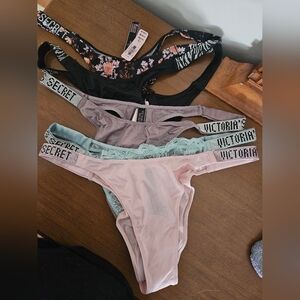 Lot of (5) Victoria Secret Rimestone Panties
